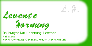 levente hornung business card